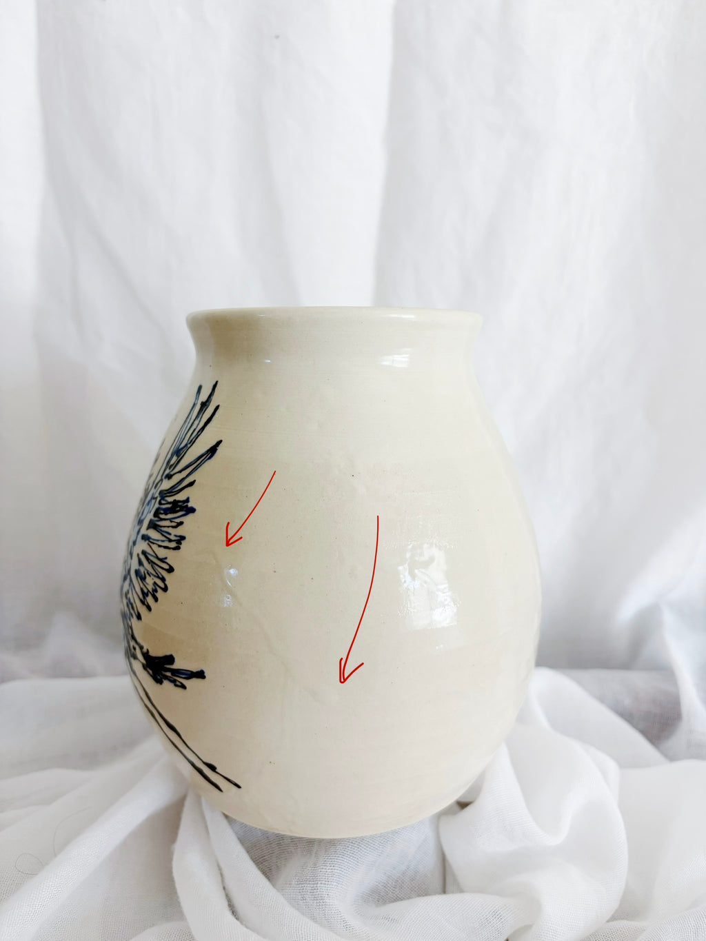 Great Blue Heron Vase