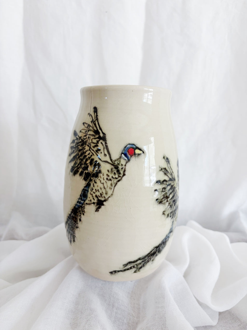 Pheasant Vase