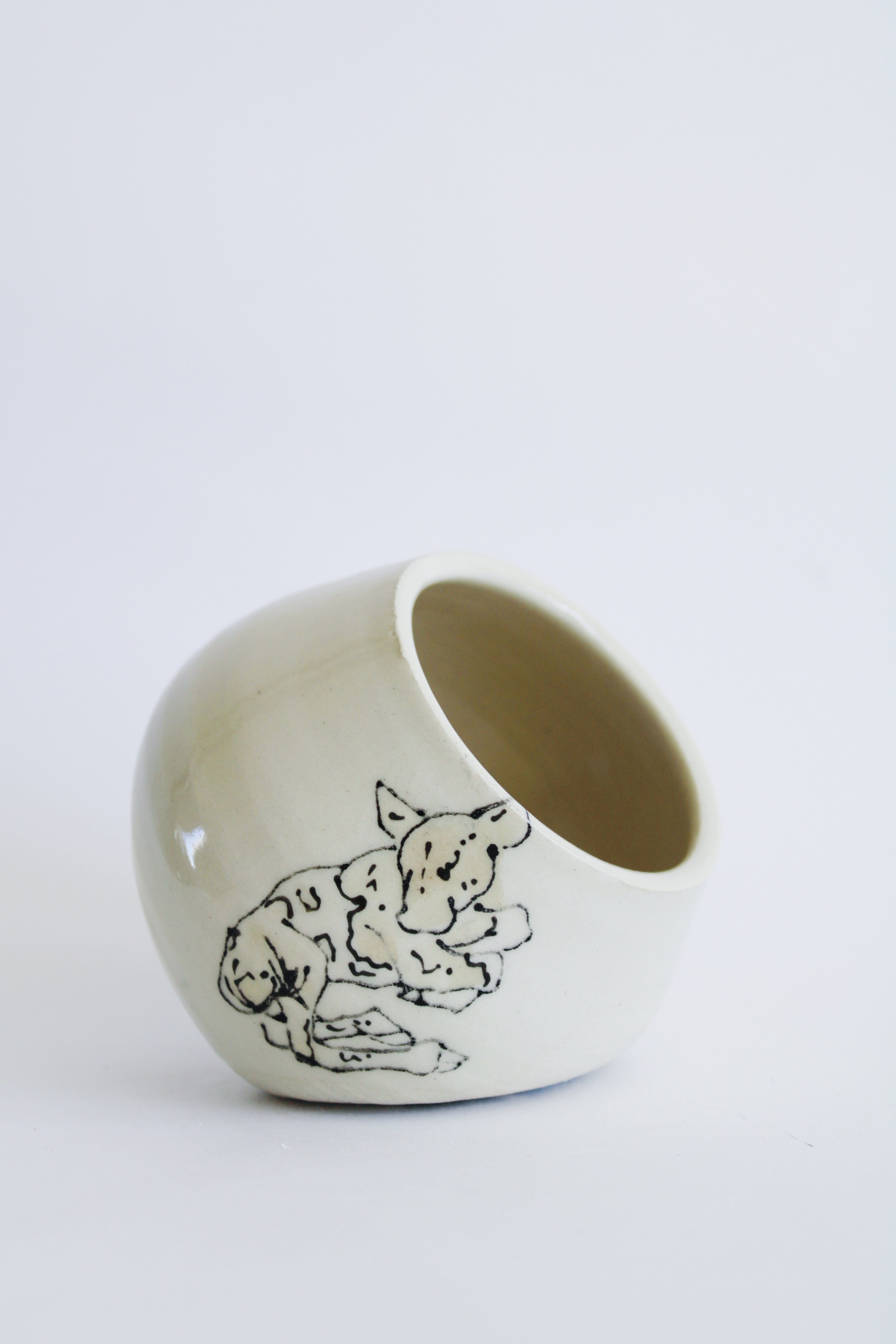 Guernsey Calf Salt Cellar 824