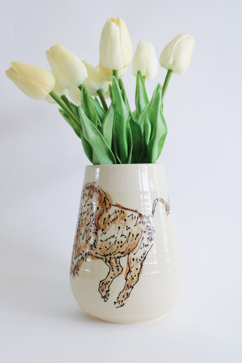 Bison and Eagle Vase 684