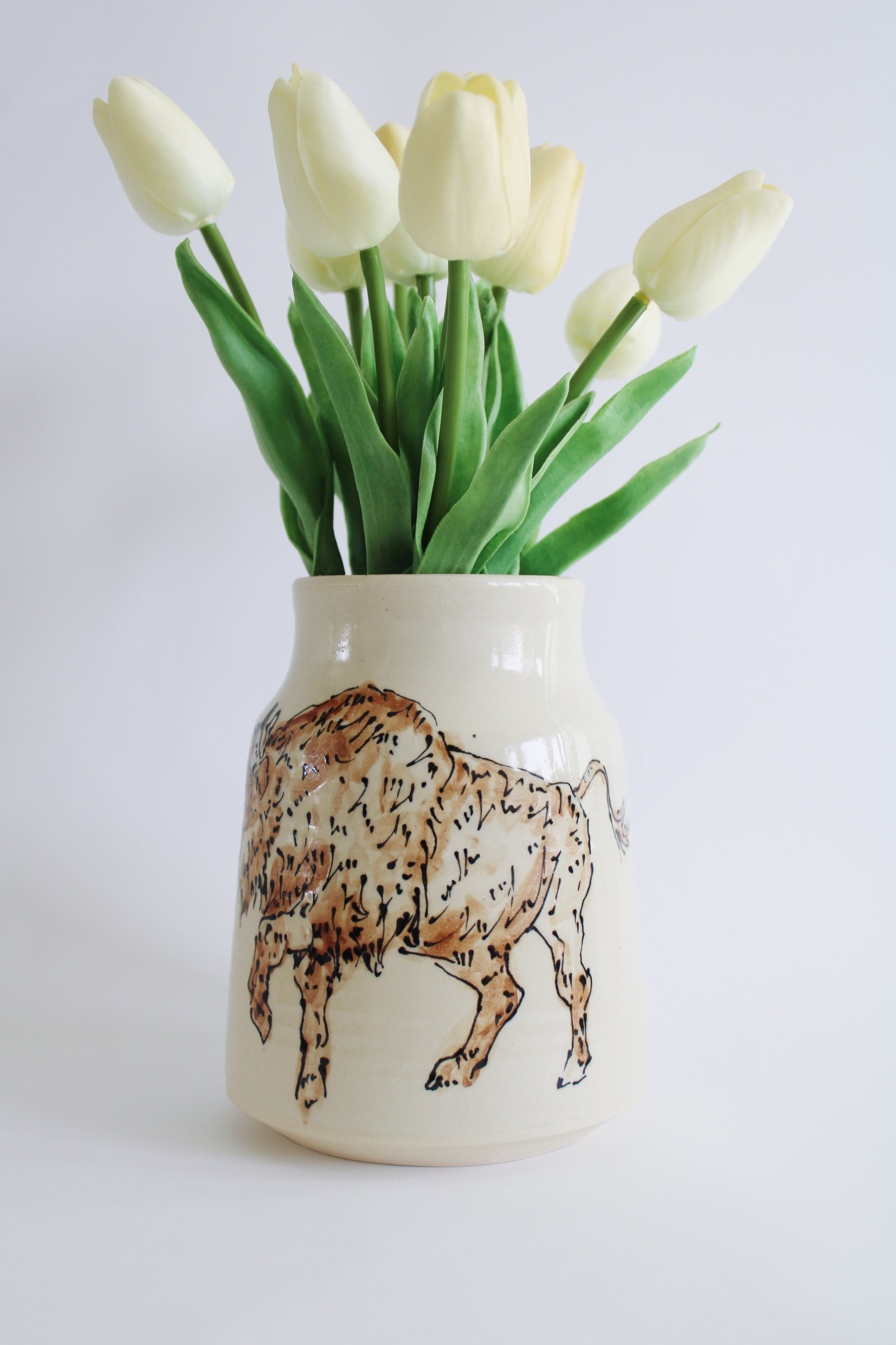 Bison and Eagle Vase 686