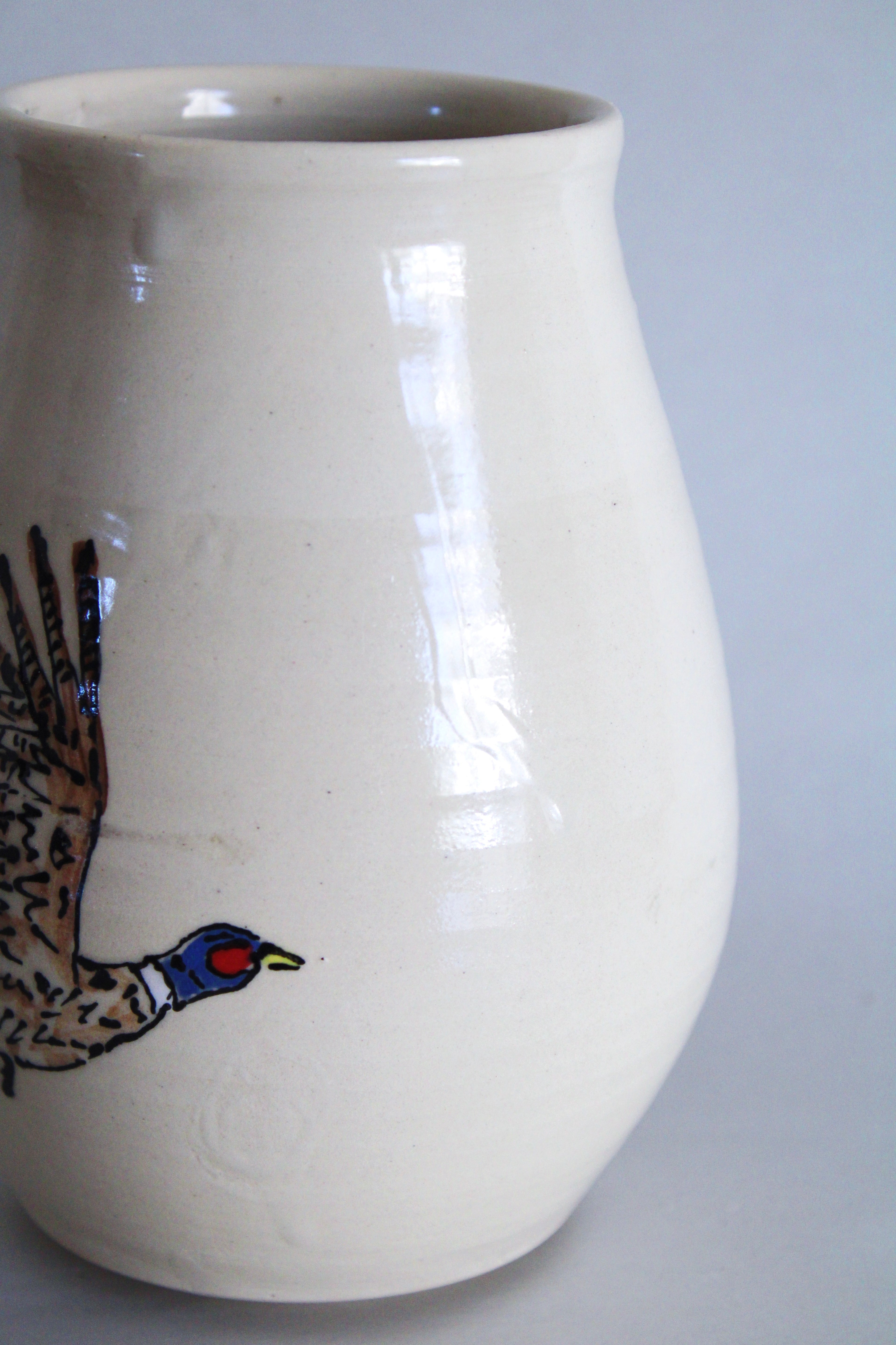 DISCOUNTED Ring-Necked Pheasant Vase 520