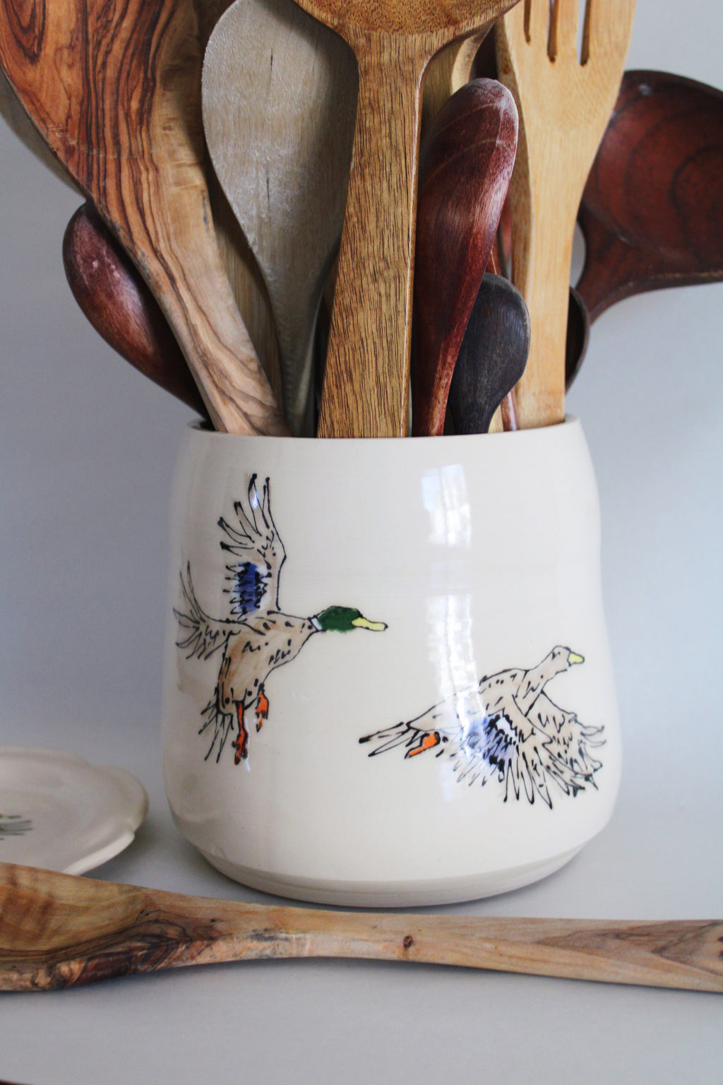 Mallard Duck Utensil Holder & Spoon Rest Set 510