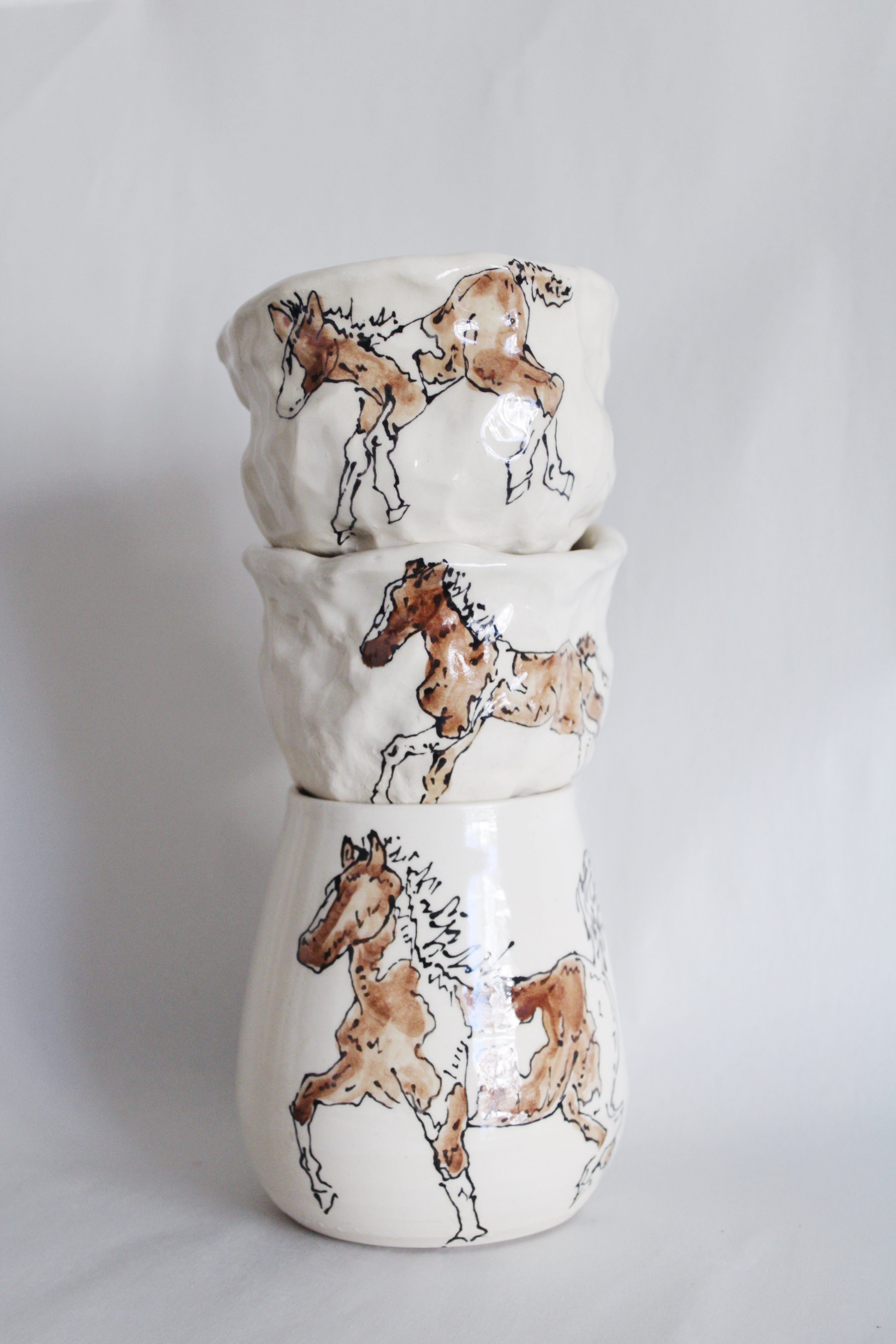 Mare and Foals Twin Set 380