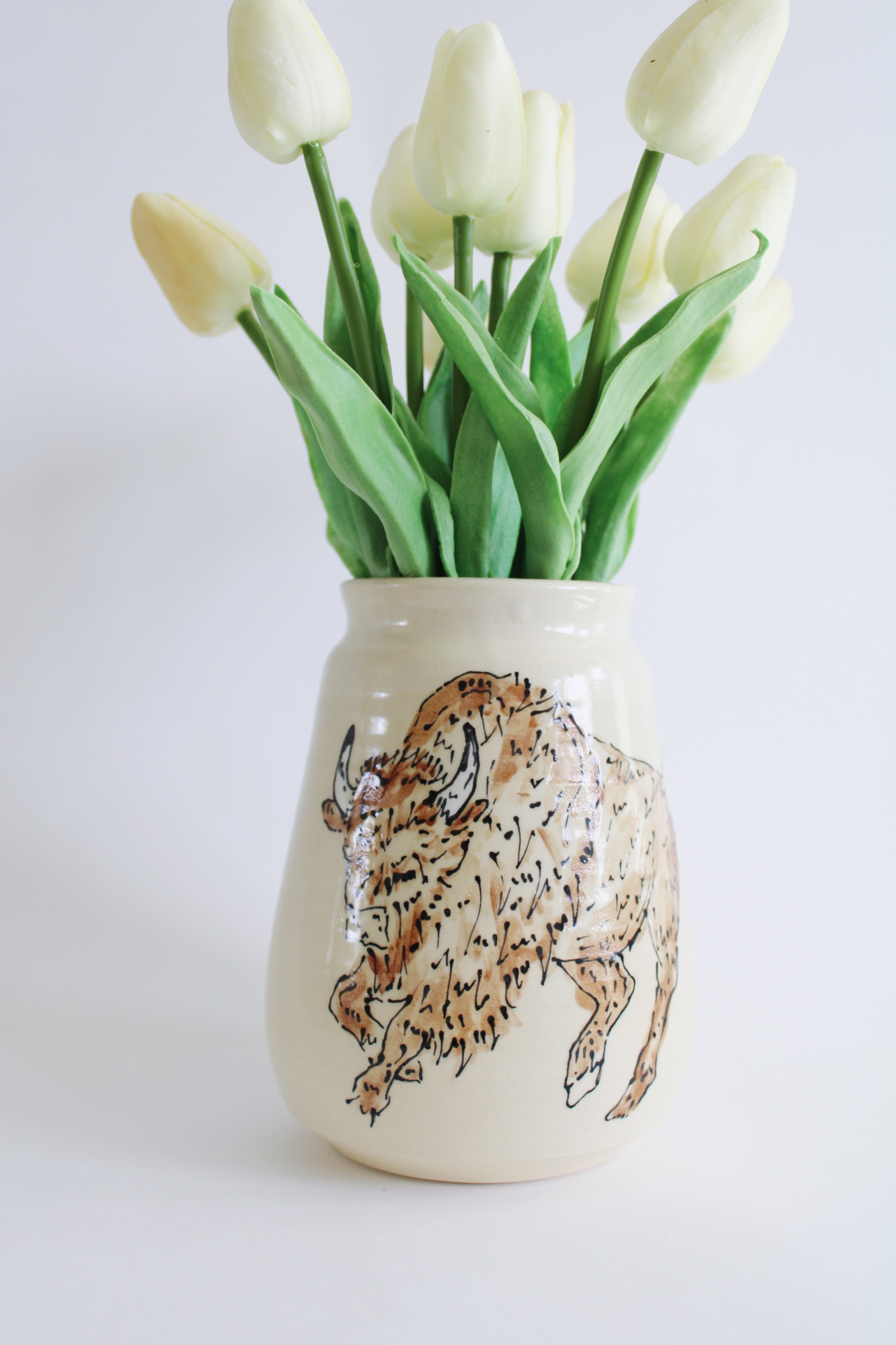 Bison and Eagle Vase 685