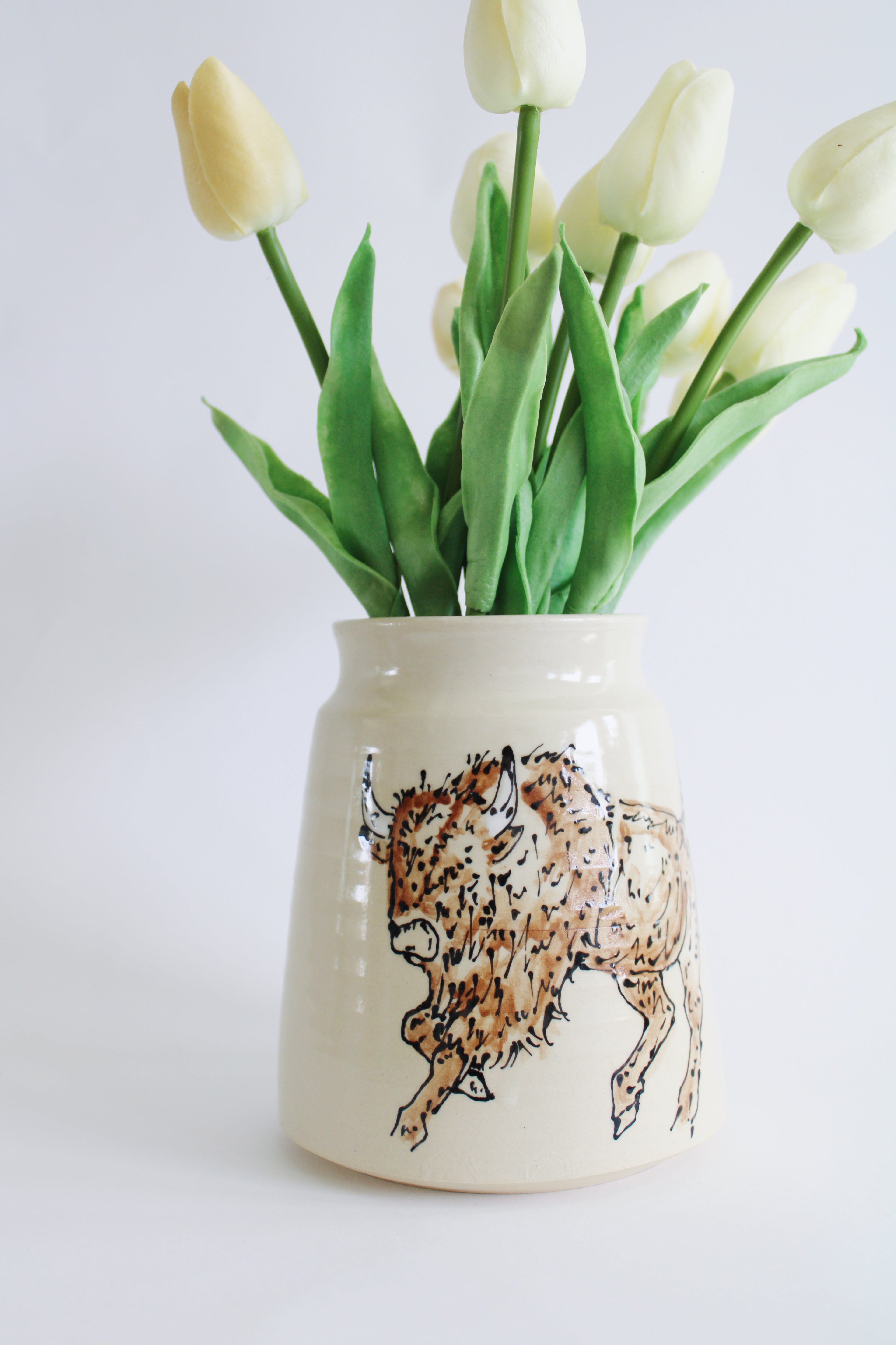 Bison and Eagle Vase 687