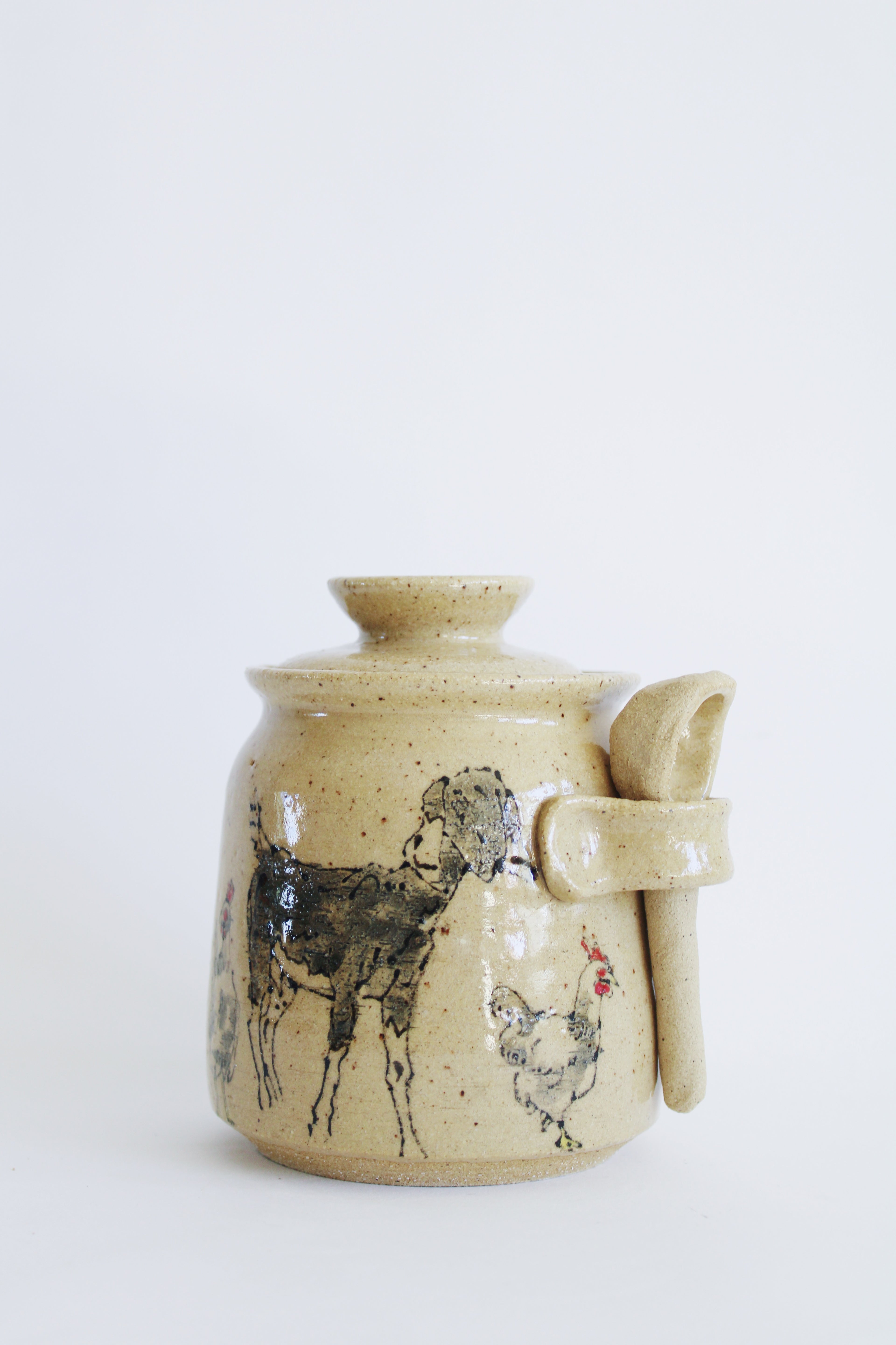 Goat and Chicken Jar 807