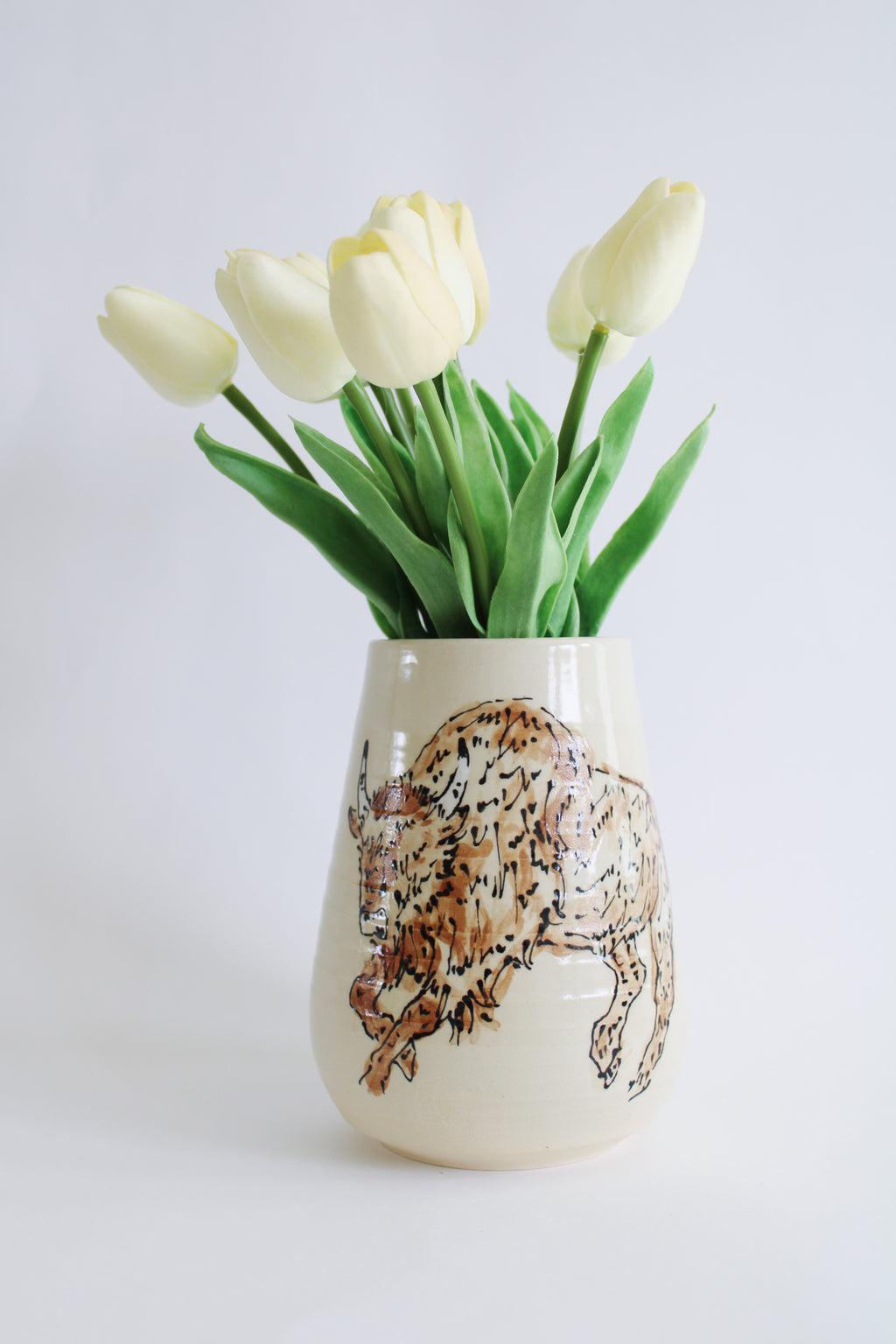 Bison and Eagle Vase 684