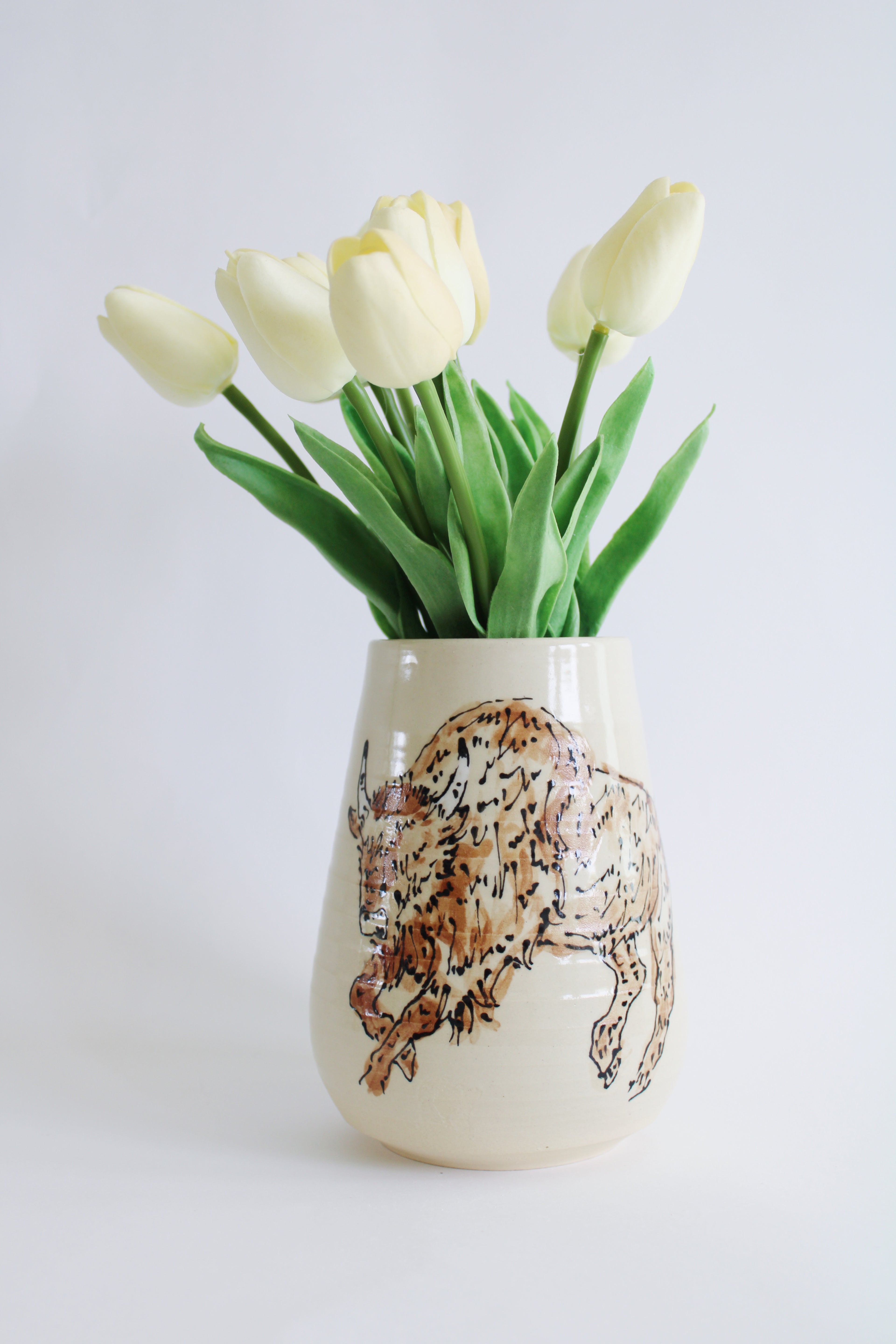 Bison and Eagle Vase 684
