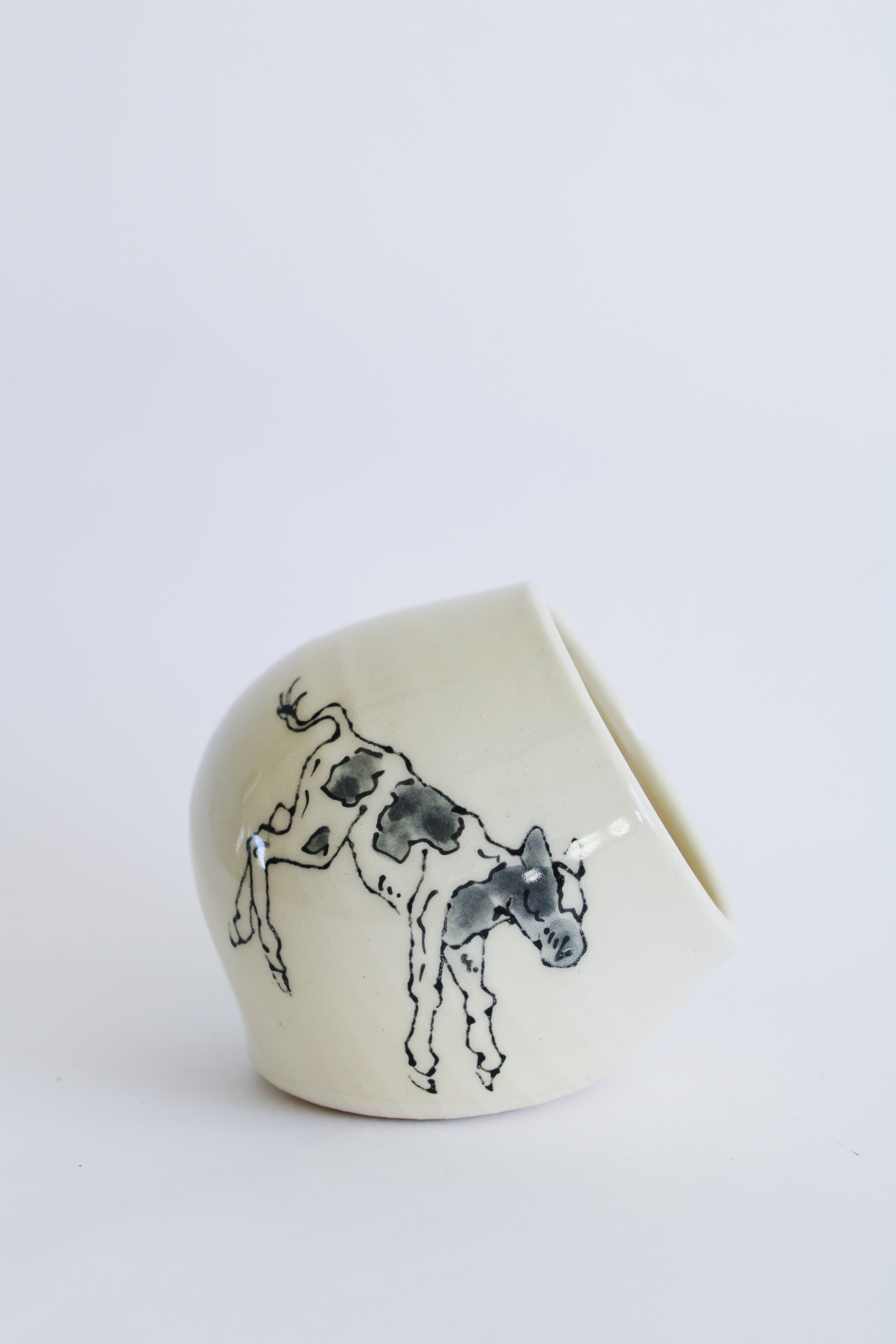 Holstein Calf Salt Cellar 821