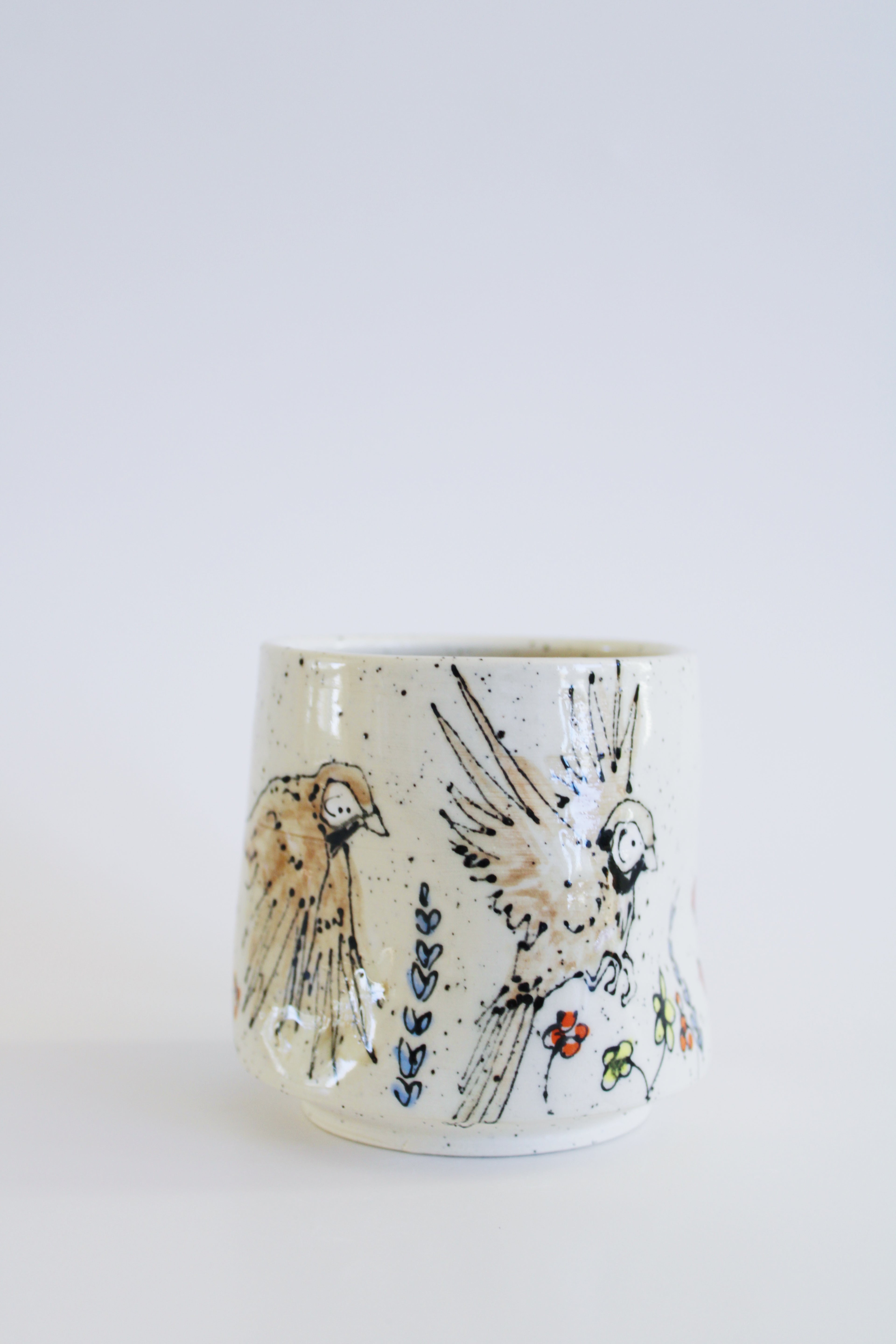Sparrows & Wildflowers Crumple Cup 859