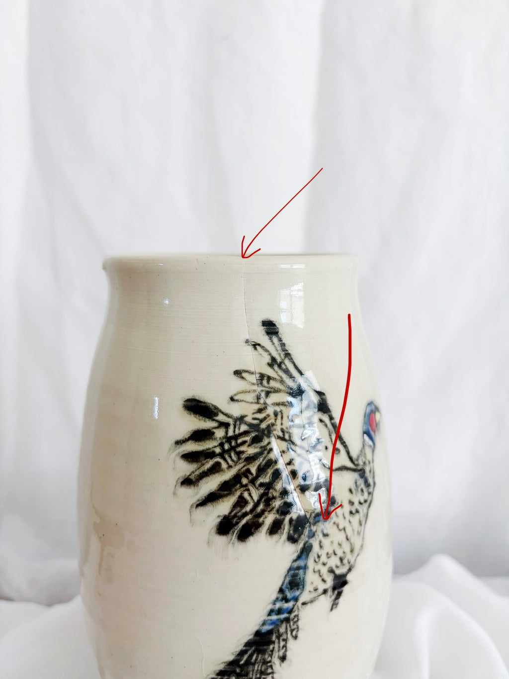 Pheasant Vase