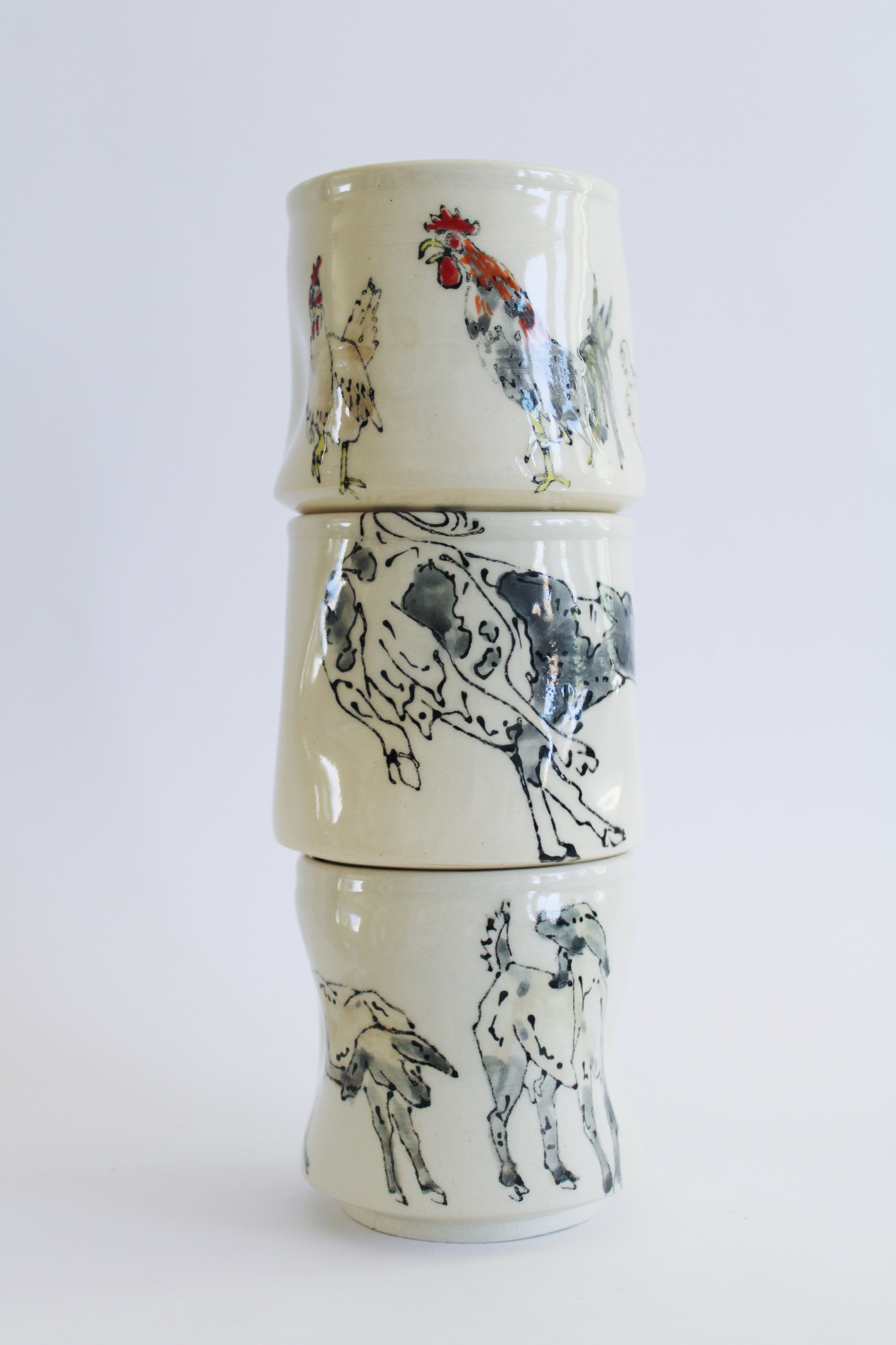 Stacking Barnyard Crumple Cup Set 760