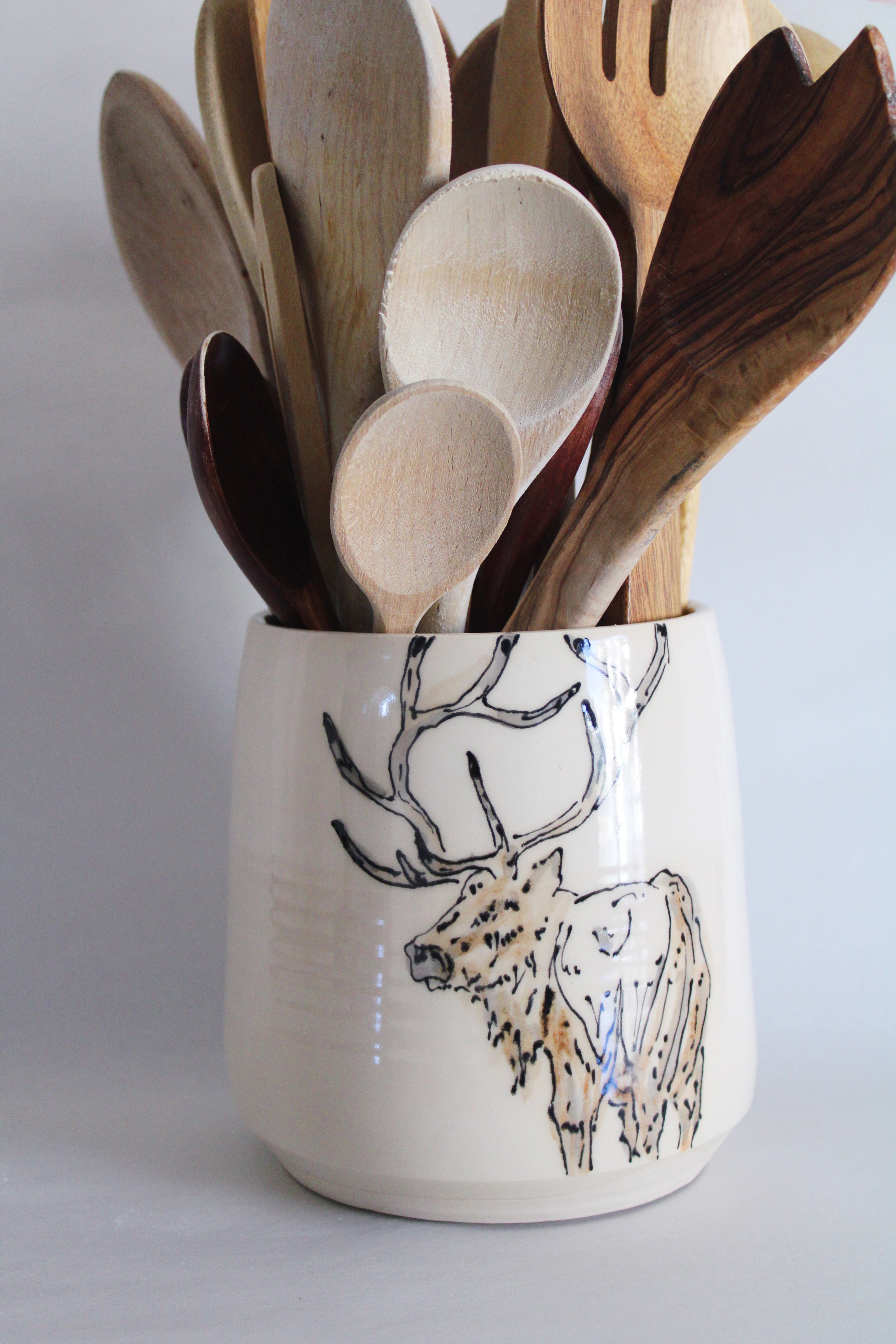 Rocky Mountain Elk Utensil Holder 537