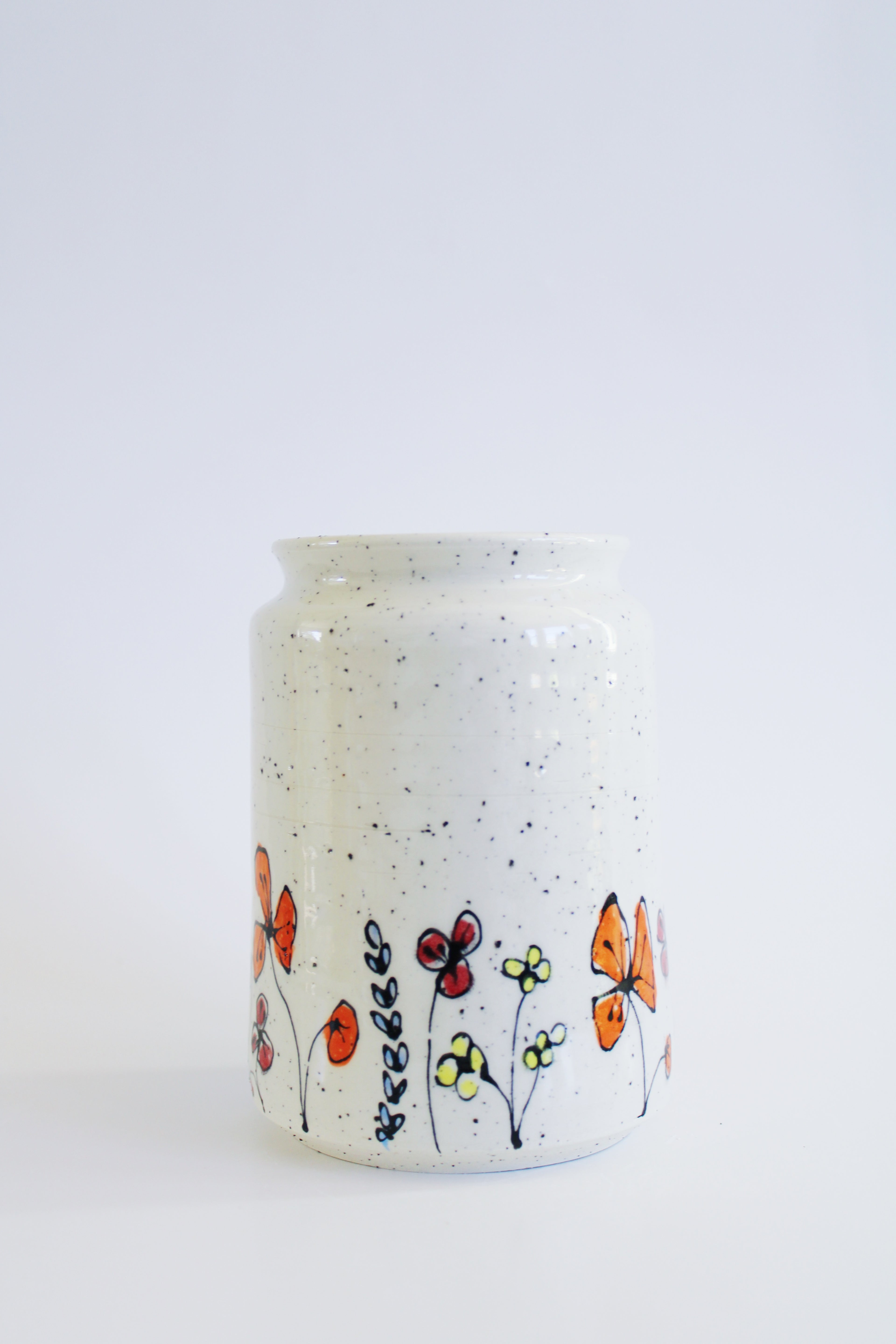 Sparrows & Wildflowers Vase 864