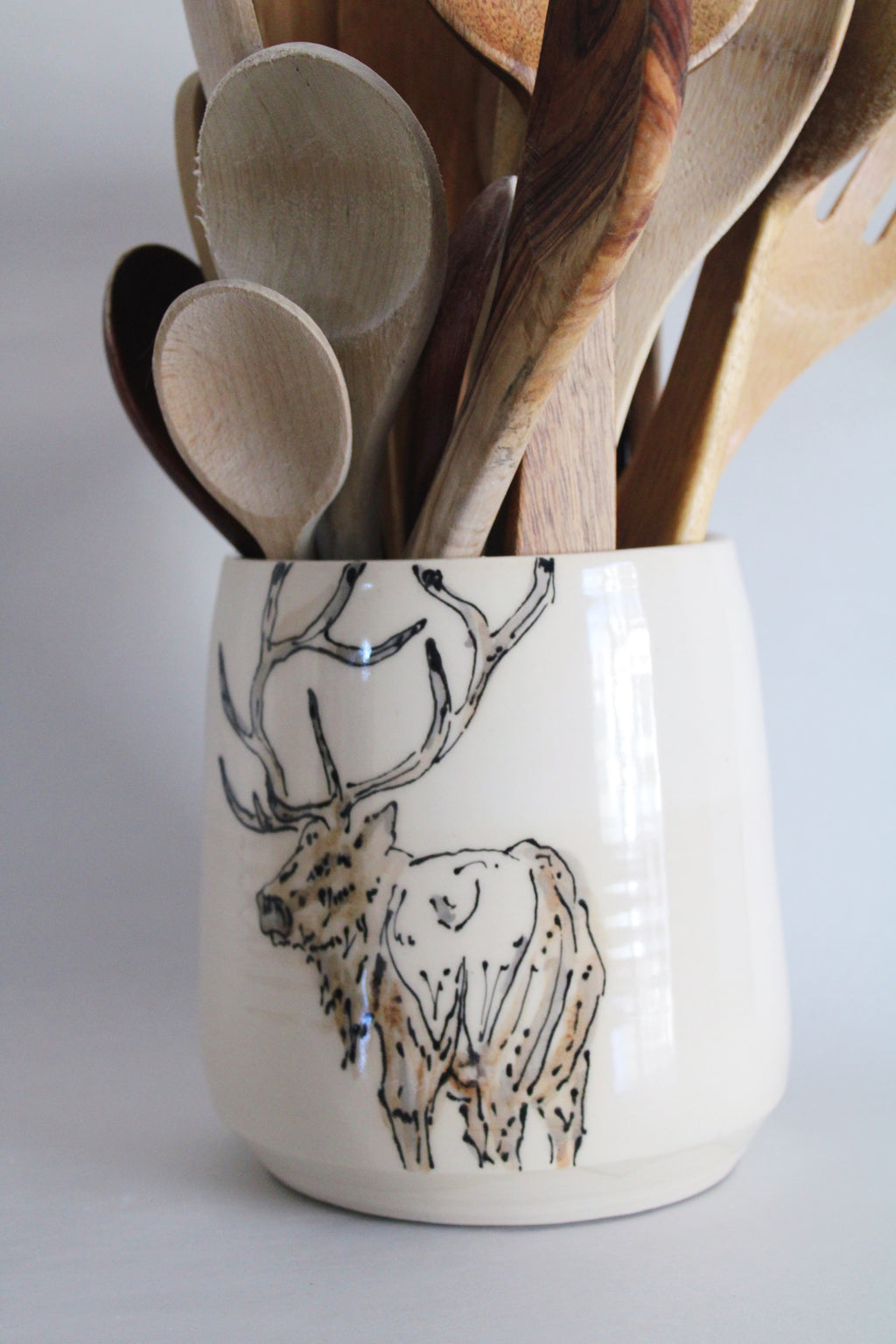 Rocky Mountain Elk Utensil Holder 537