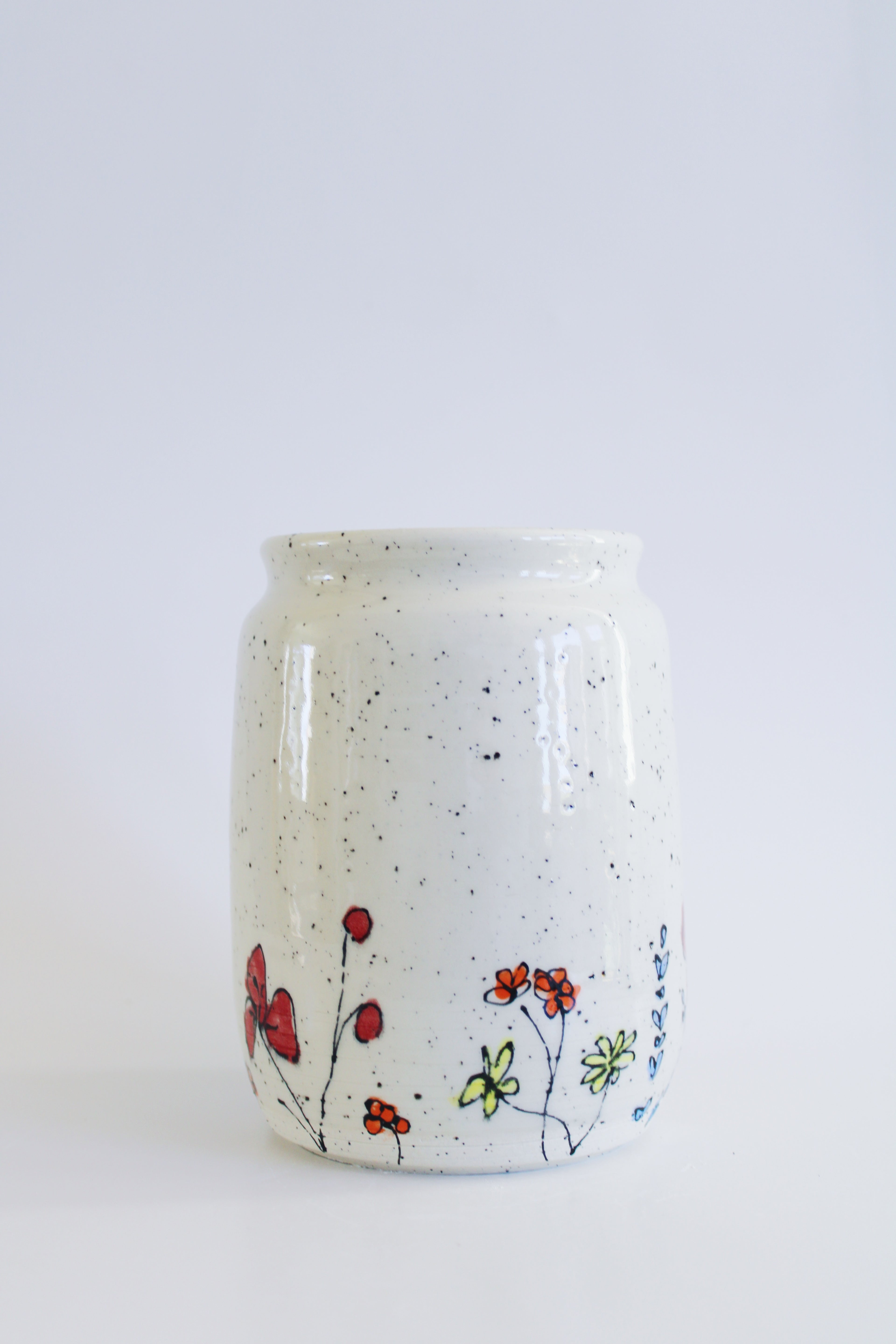 Sparrows & Wildflowers Vase 865