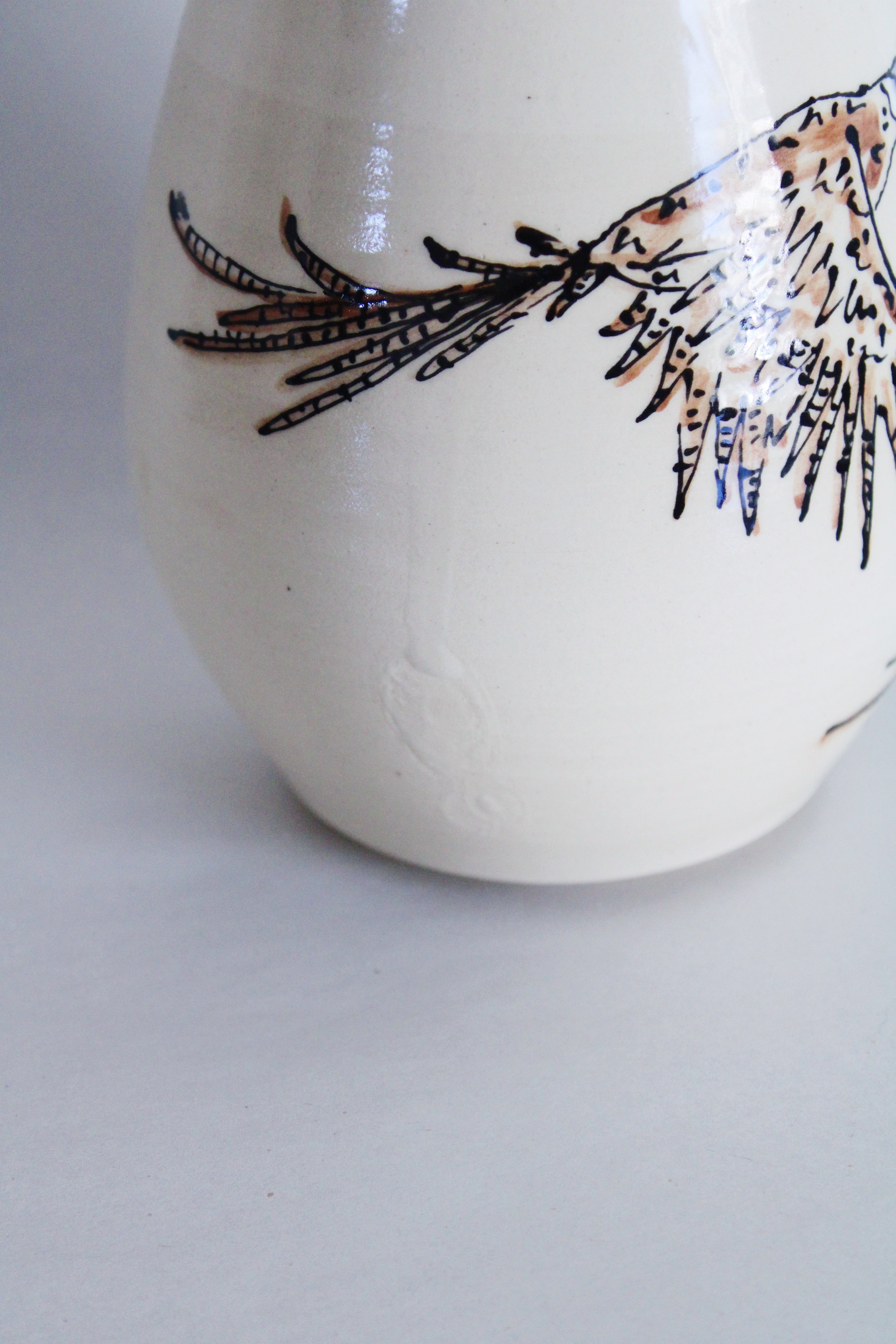 DISCOUNTED Ring-Necked Pheasant Vase 520